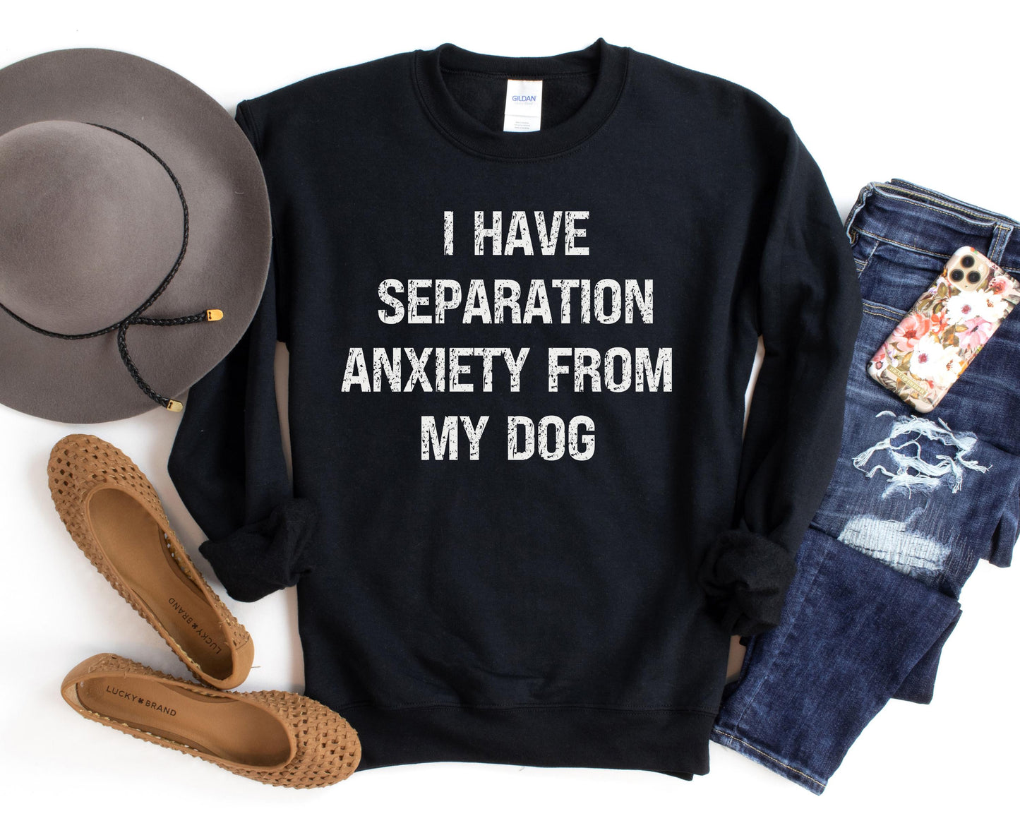 Dog Mom Separation Anxiety from Dog Sweatshirt