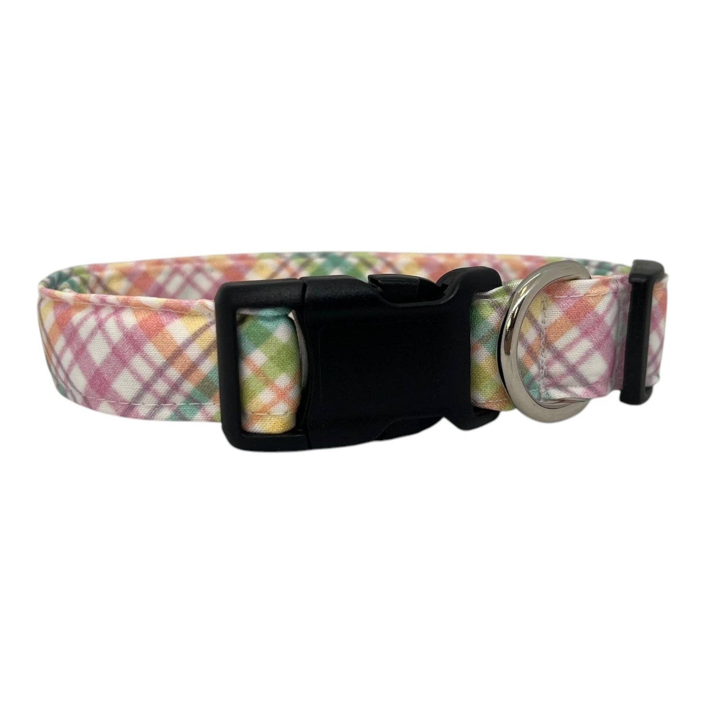 Easter Plaid Dog Collar with Embellishment