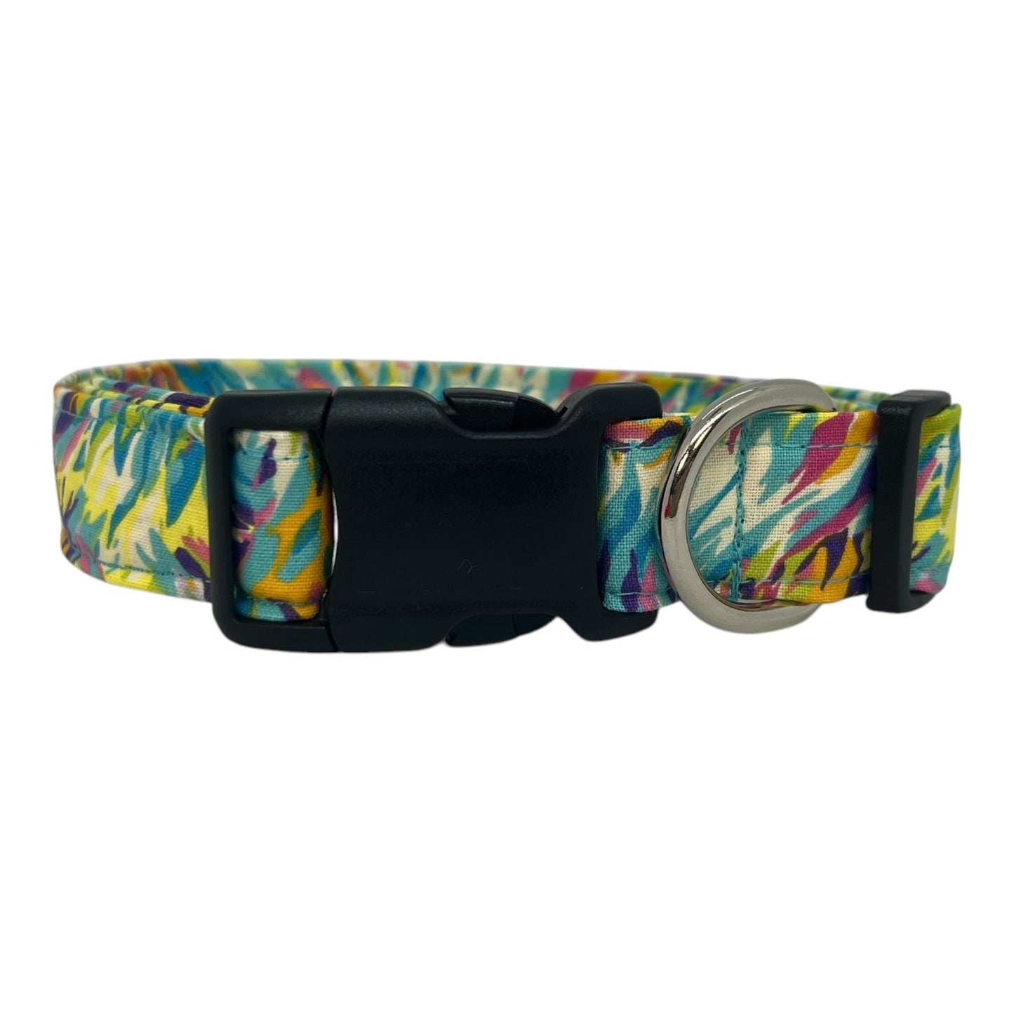 Color Burst Dog Collar with Flower