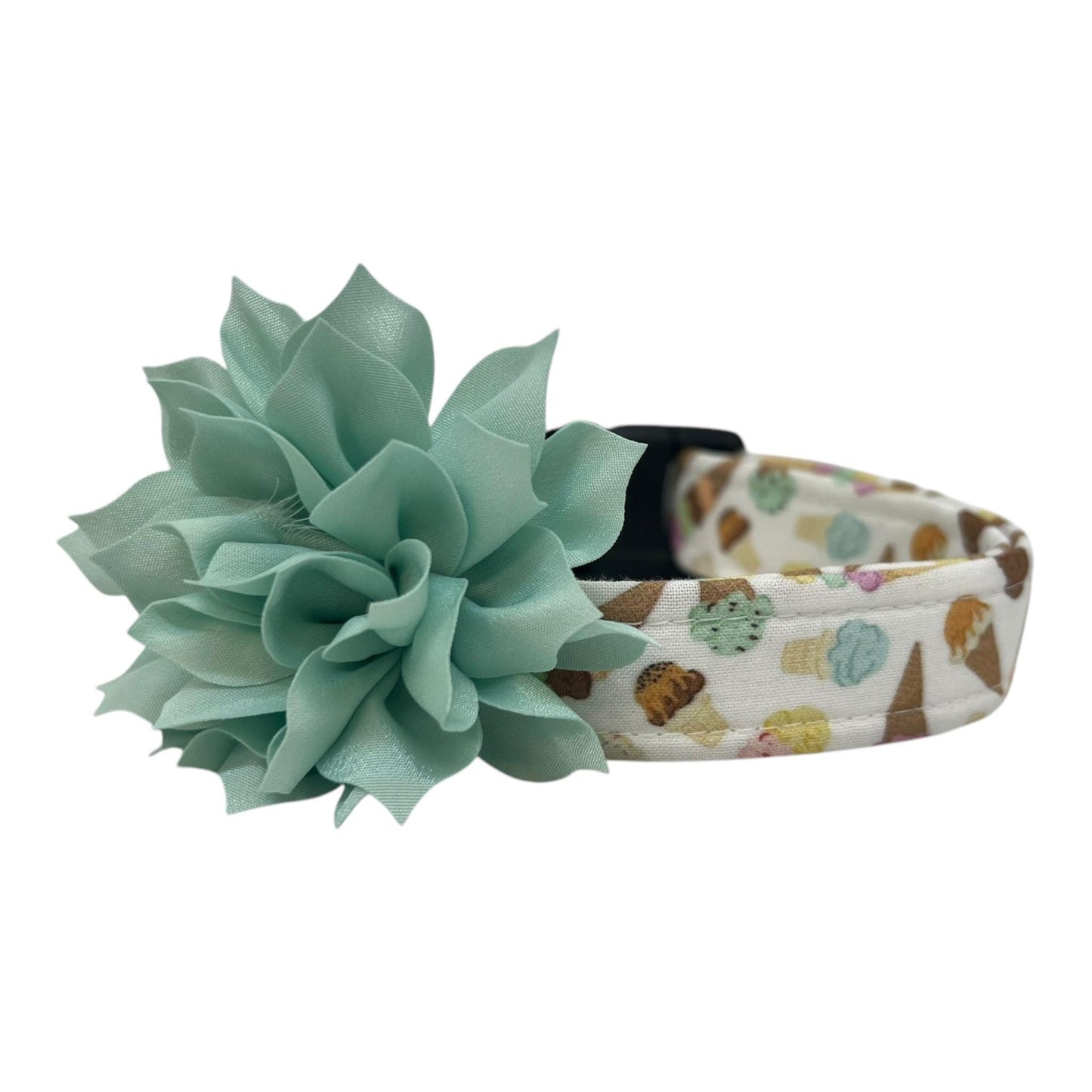 Summer Ice Cream Dog Collar Collar with Flower