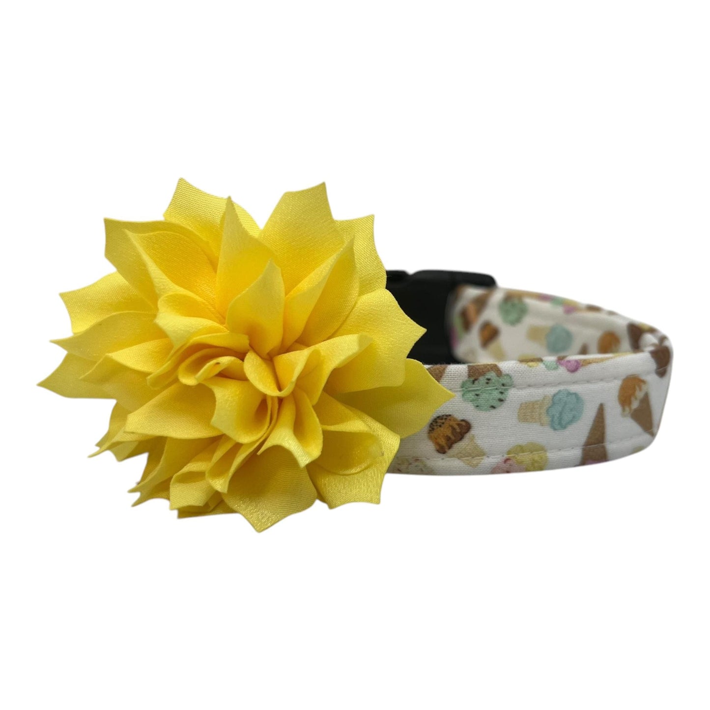 Summer Ice Cream Dog Collar Collar with Flower