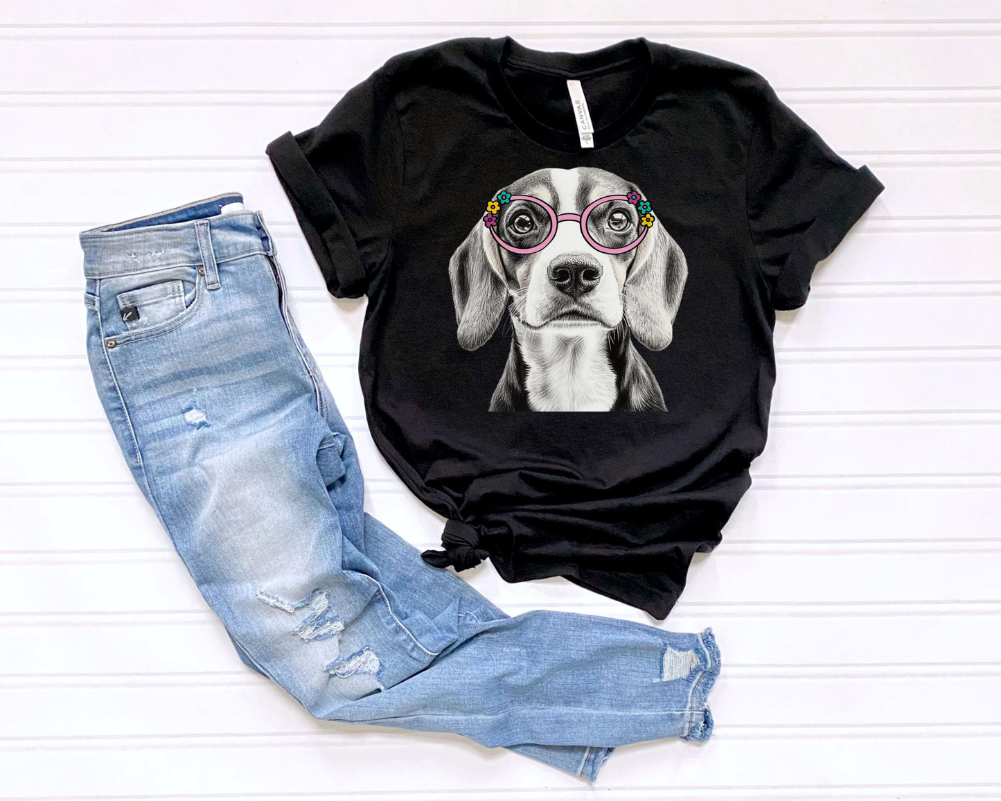 Beagles in Glasses Shirt
