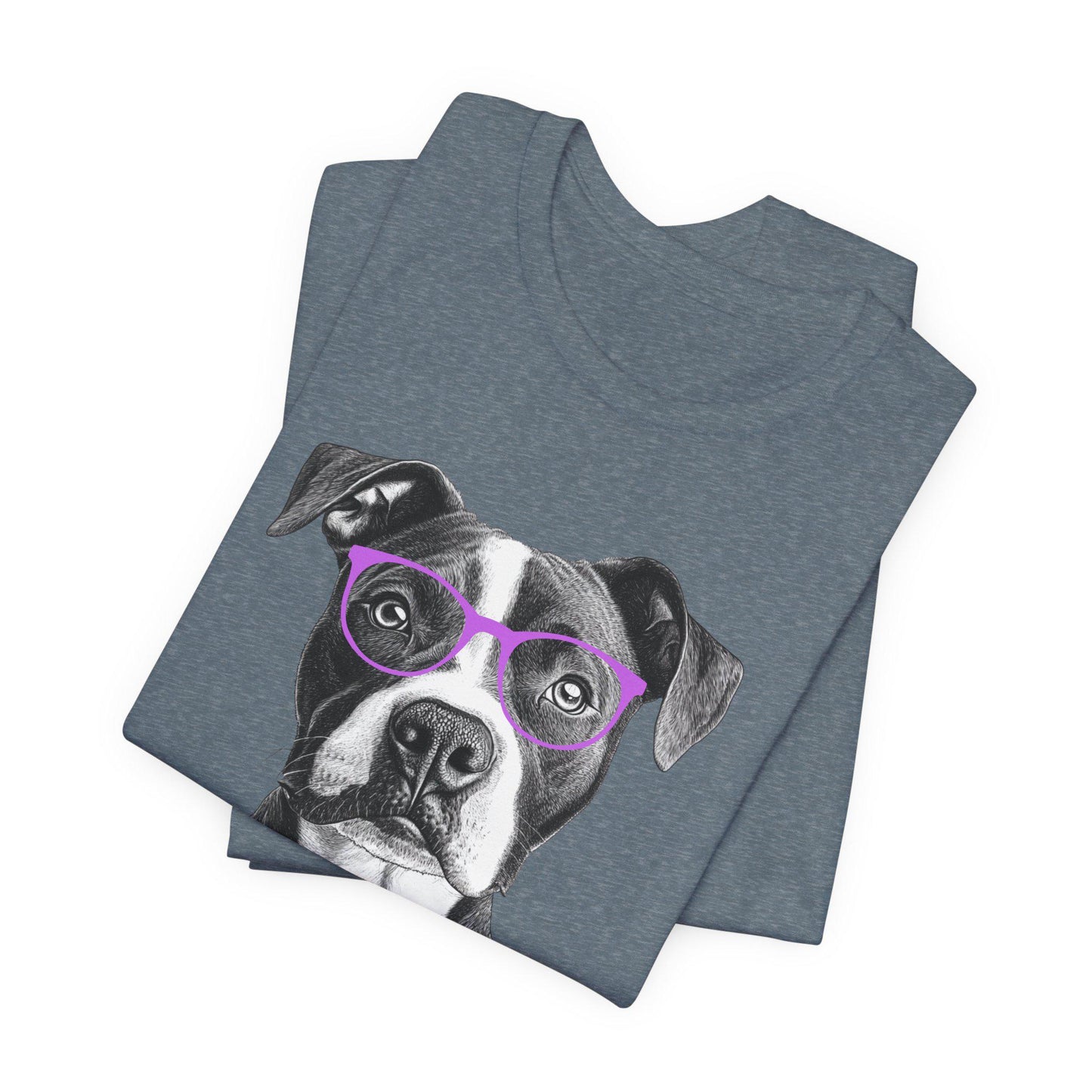 Pit Bull In Glasses Shirt