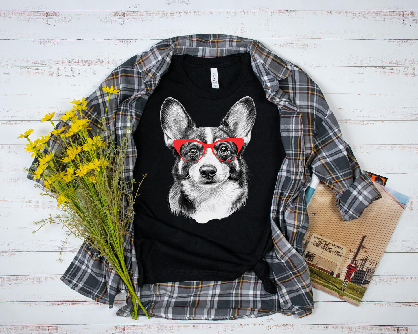 Corgi in Glasses Shirt