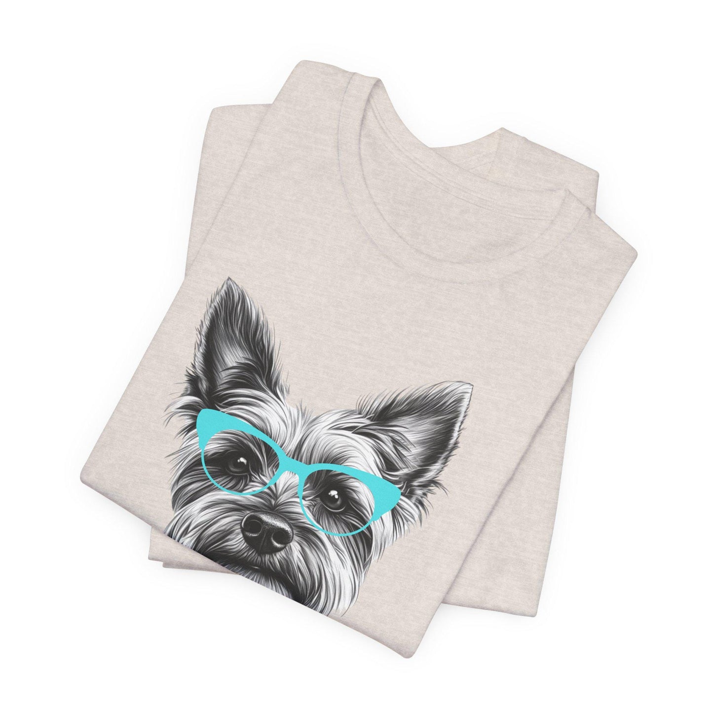 Yorkshire Terrier in Glasses Shirt