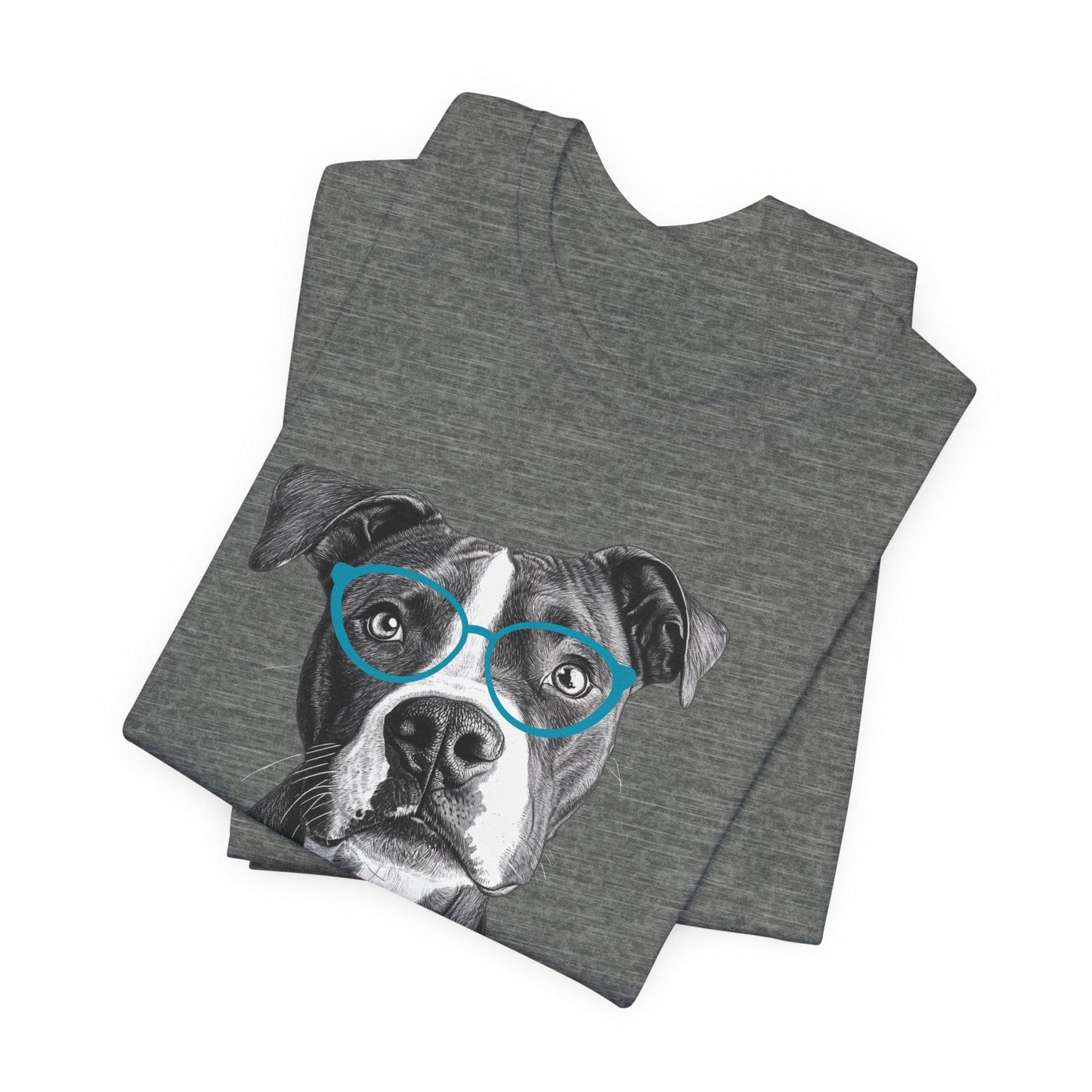 Pit Bull in Glasses Shirt