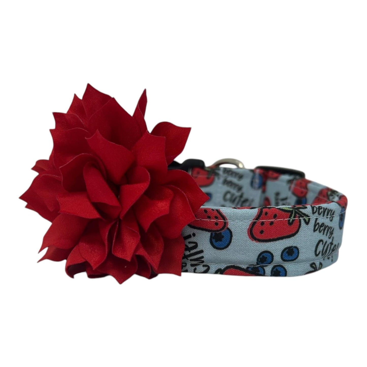 Berry Berry Cute Dog Collar with Flower