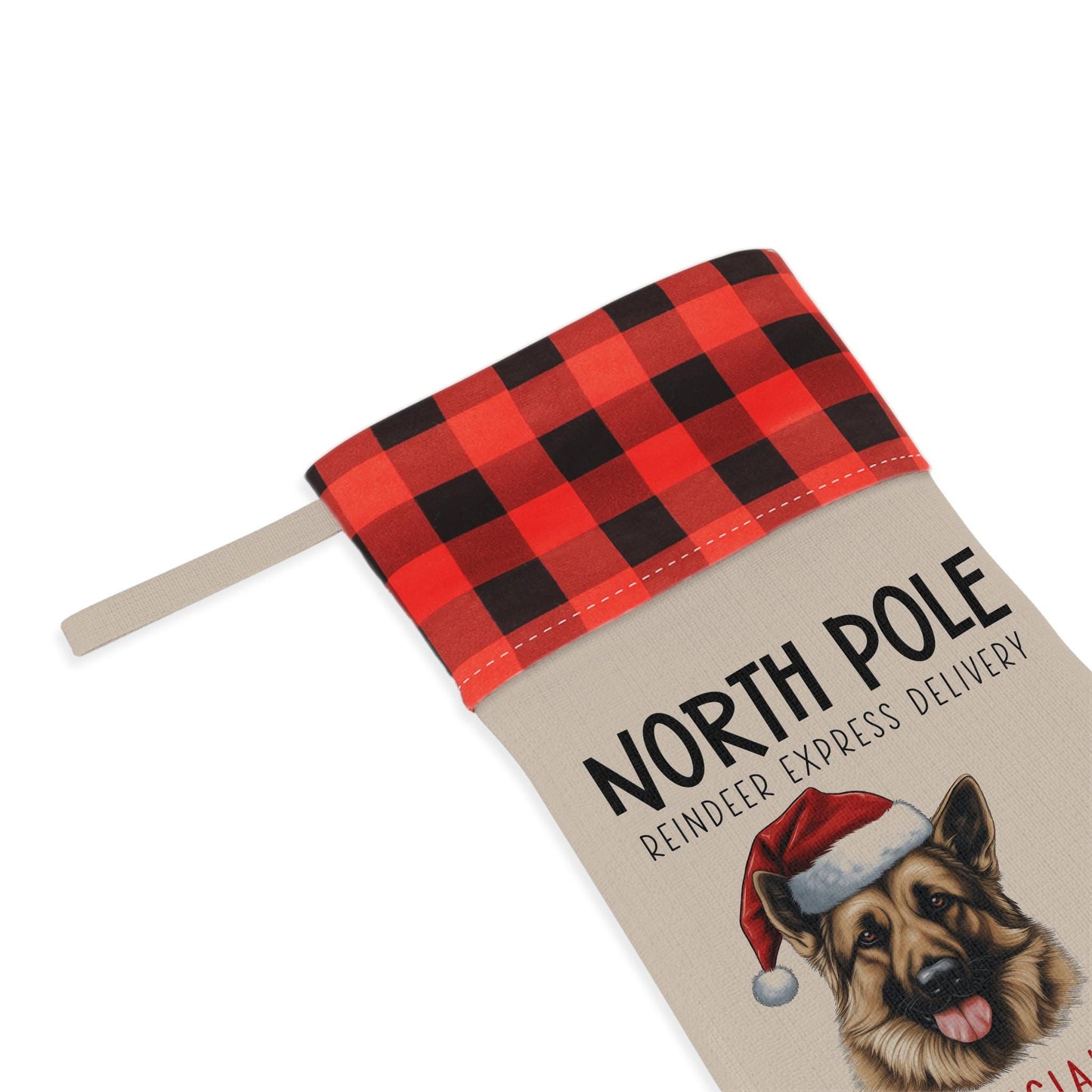 Personalized German Shepherd Christmas Stocking
