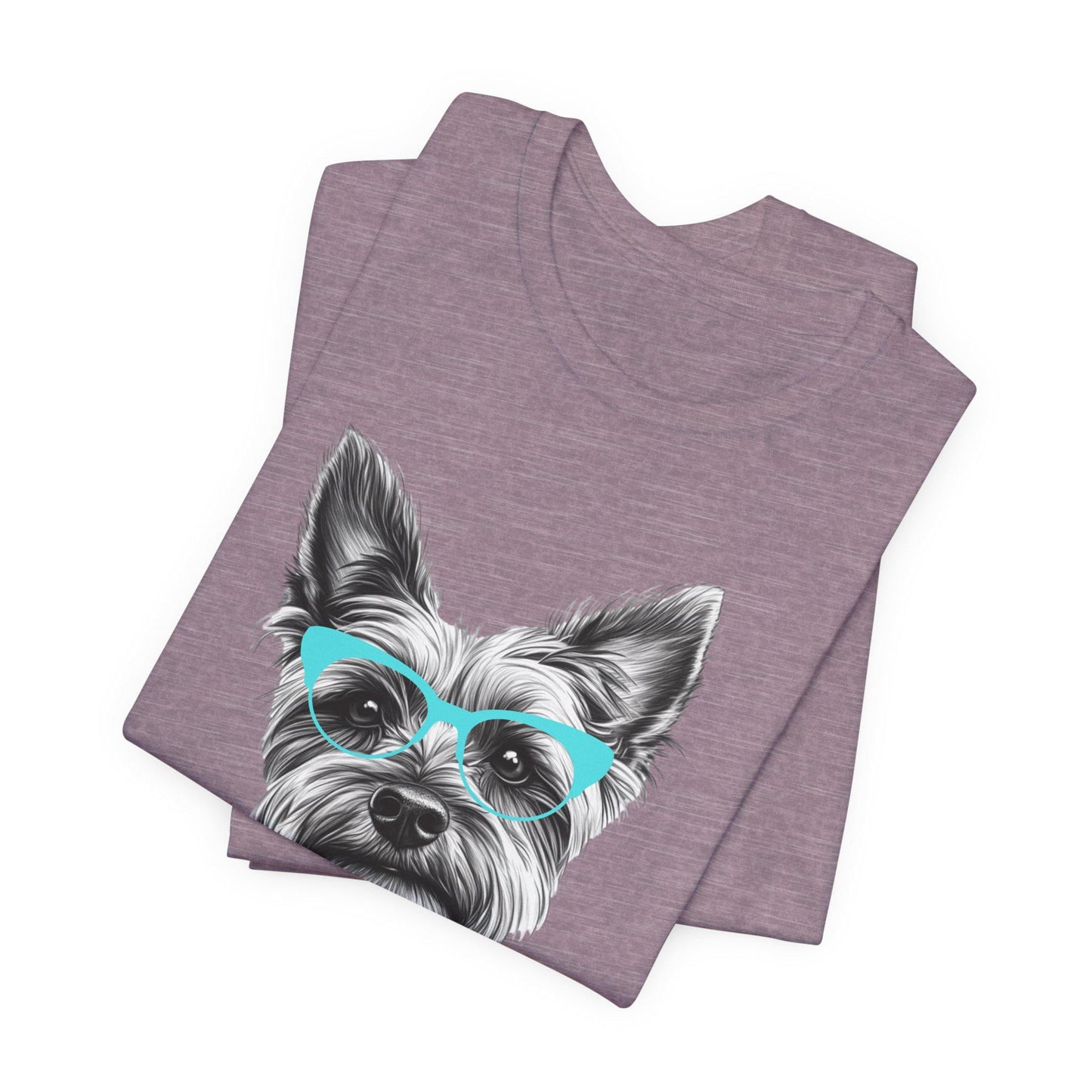 Yorkshire Terrier in Glasses Shirt