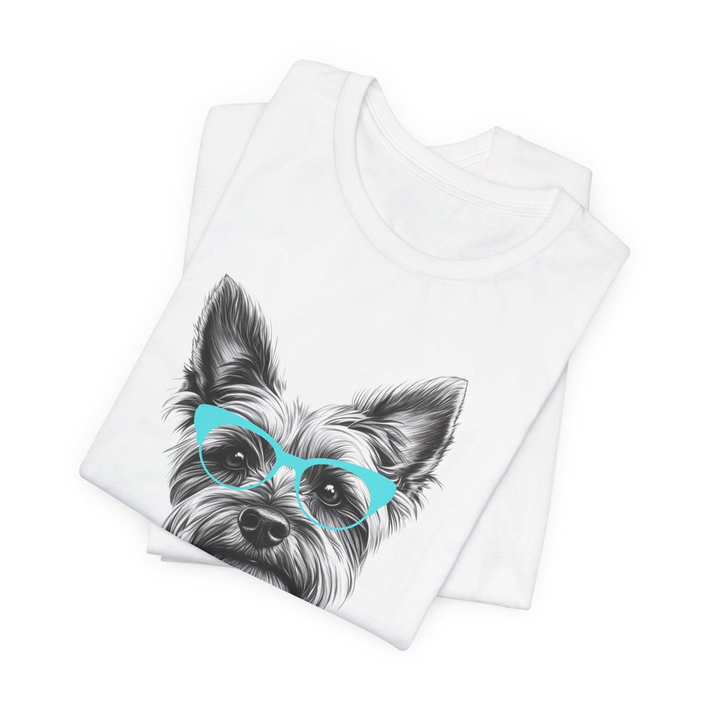 Yorkshire Terrier in Glasses Shirt