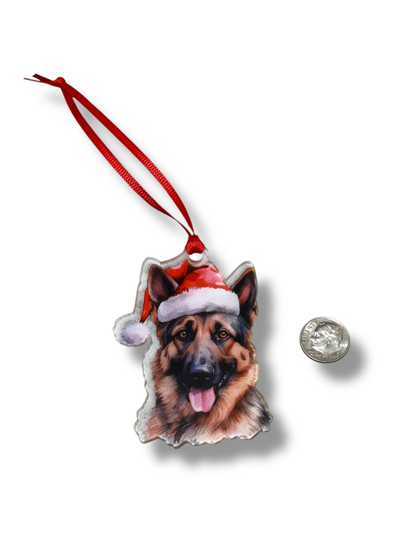 German Shepherd Die Cut Acrylic Ornament