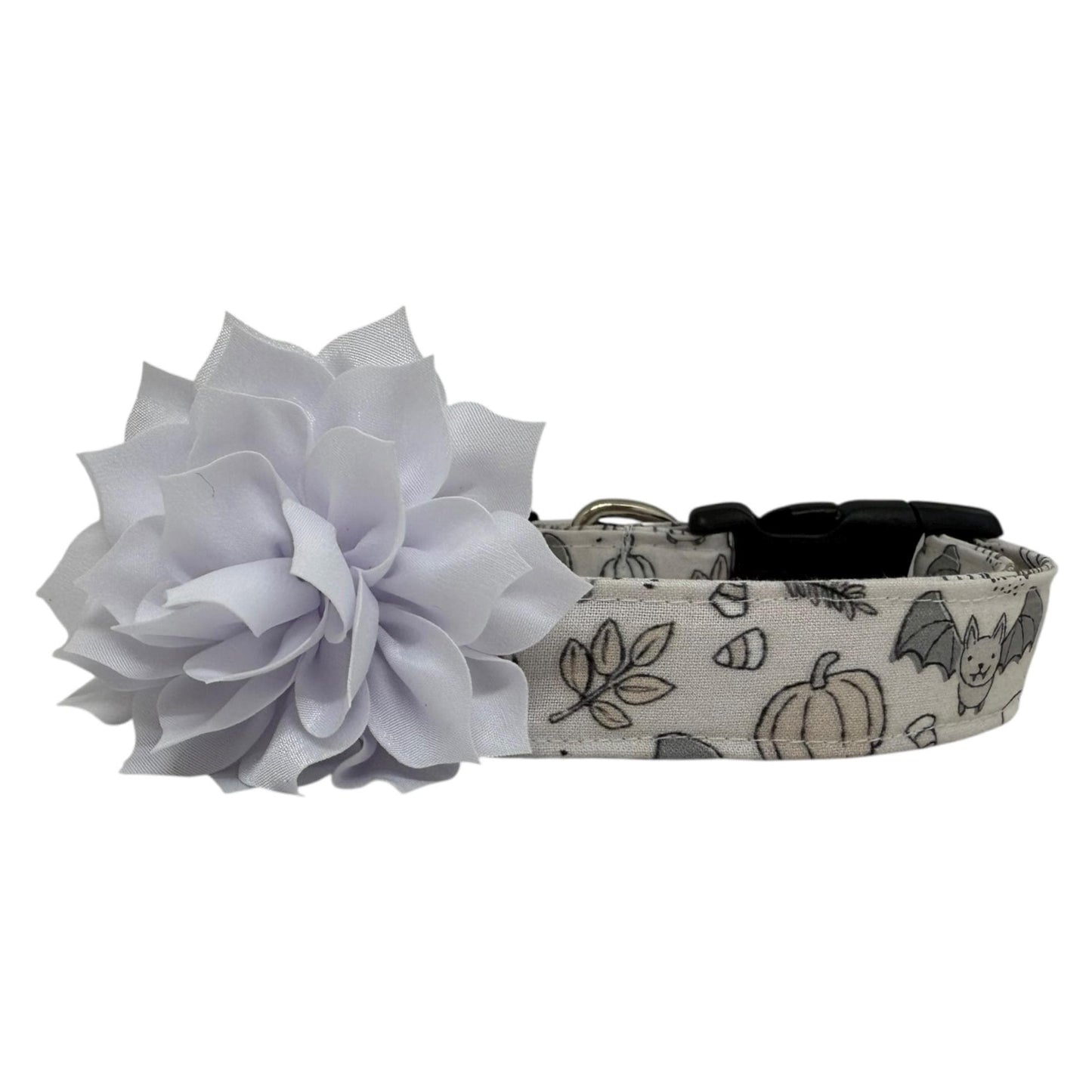 Halloween Dog Collar with Flower