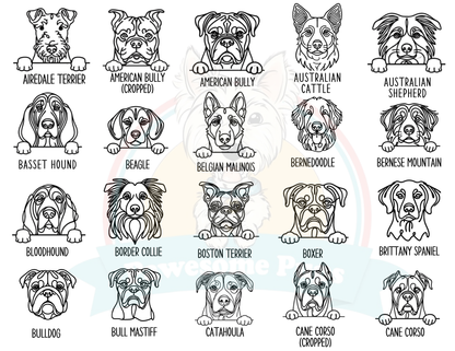 Personalized Peeking Dog Christmas Ornament