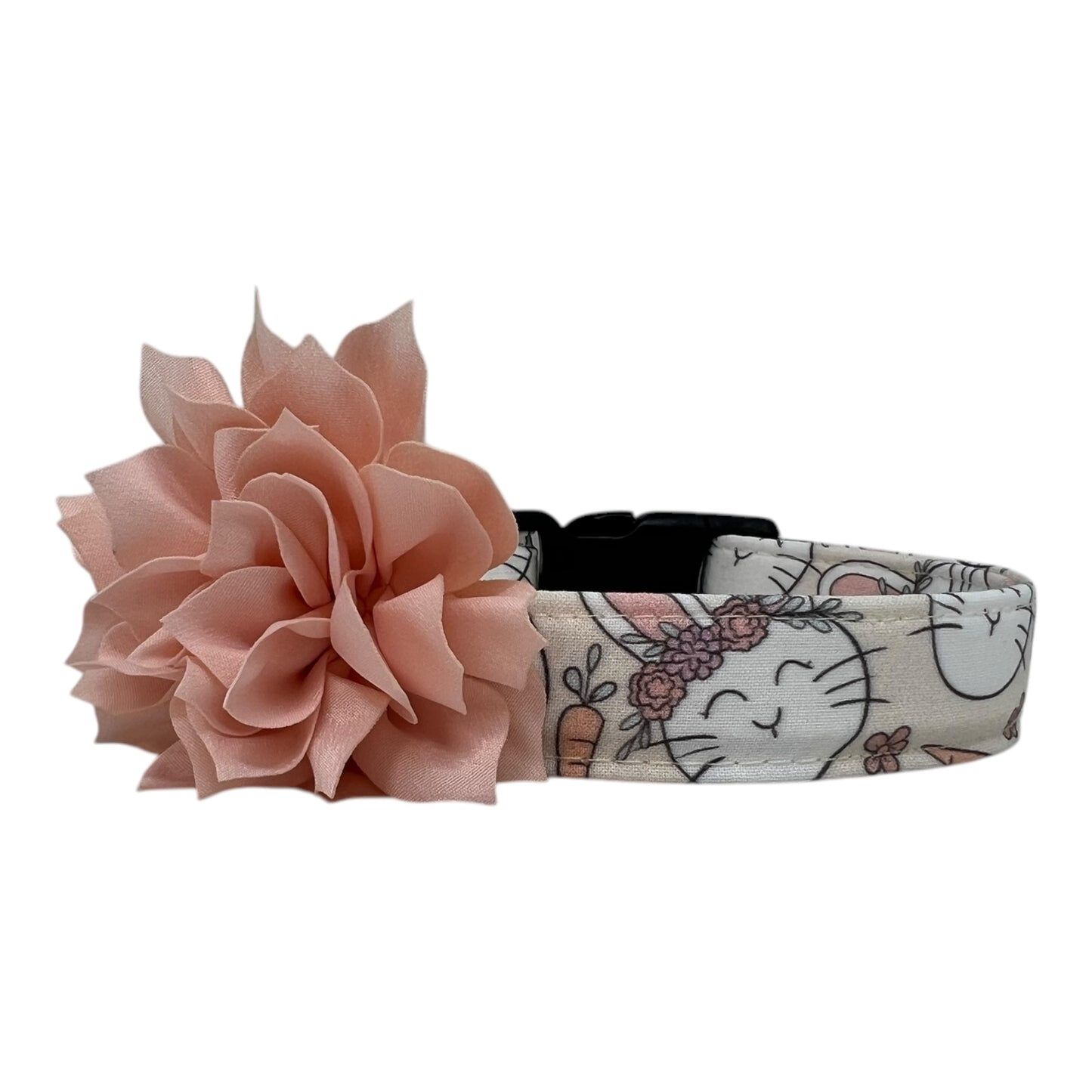 Easter Bunny Dog Collar with Flower