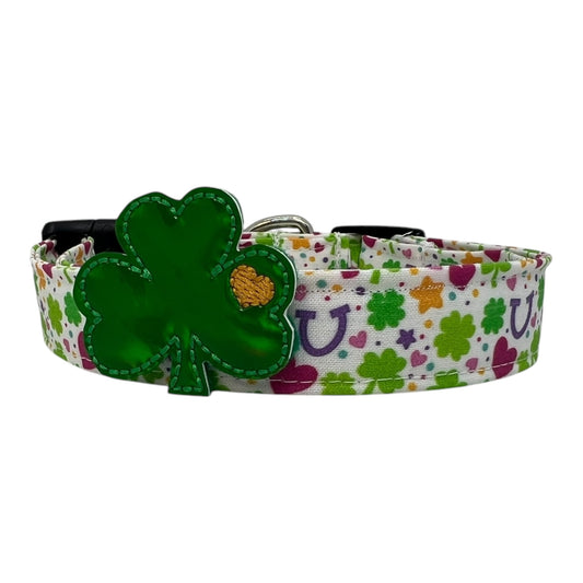 St. Patrick's Day Marshmallow Dog Collar with Embellishment