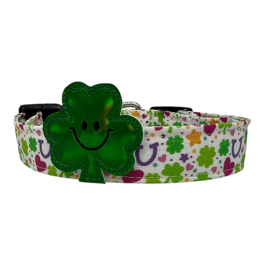 St. Patrick's Day Marshmallow Dog Collar with Embellishment