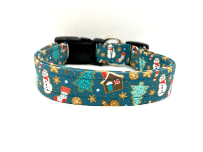 Christmas Gingerbread Dog Collar with Embellishment