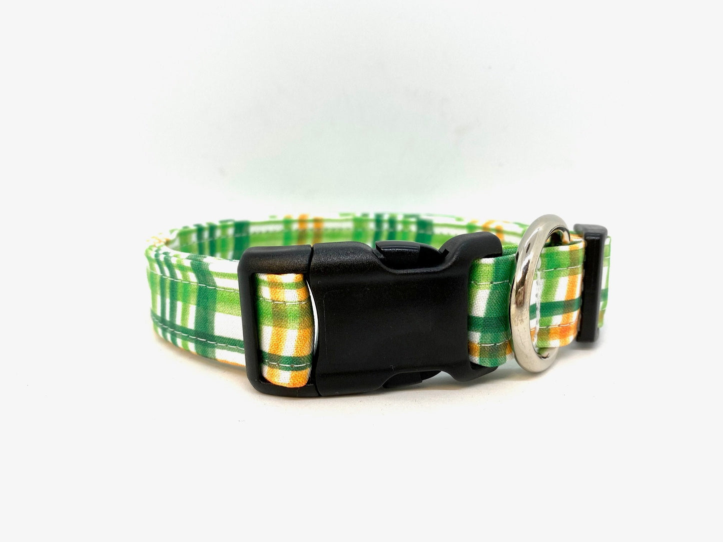 St. Patrick's Day Plaid Dog Collar