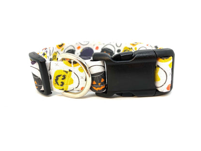 Halloween trick-or-treat bucket dog collar

