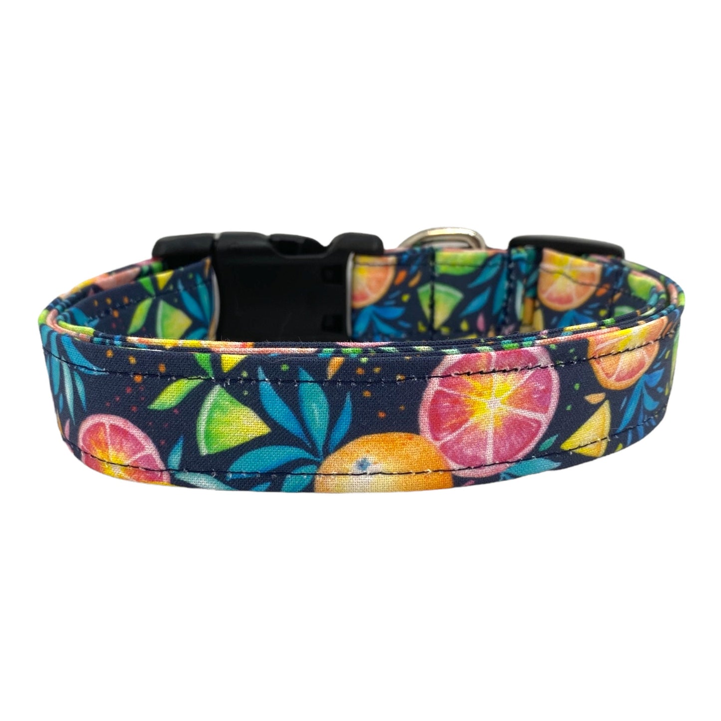 Citrus Fruit Dog Collar with Flower