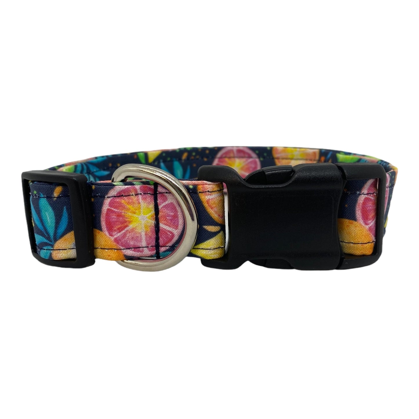 Citrus Fruit Dog Collar with Flower
