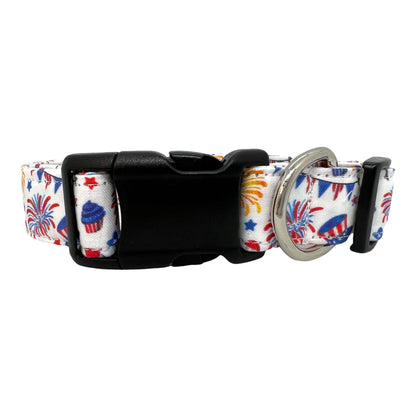 Patriotic Dog Collar, 4th of July Dog Collar, Firecracker Dog Collar, Fireworks Dog Collar, 4th July Collar For Dog, Independence Day Collar