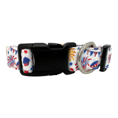 Patriotic Dog Collar, 4th of July Dog Collar, Firecracker Dog Collar, Fireworks Dog Collar, 4th July Collar For Dog, Independence Day Collar