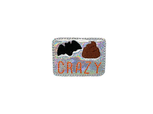 Halloween Bat Shit Crazy Dog Collar Embellishment
