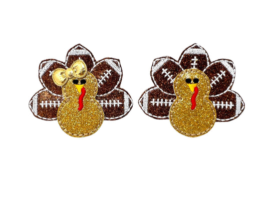 Thanksgiving Football Turkey Dog Collar Embellishment