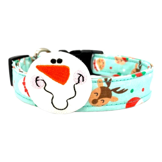 Christmas Elf, Reindeer & Santa Dog Collar with Embellishment