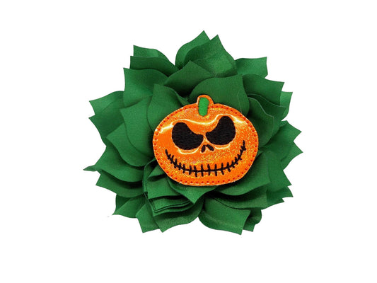 Embellished Dog Collar Flower, 4 Inch Dog Collar Flower with Embellishment, Halloween Embellishment
