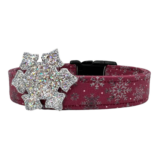 Snowflake Dog Collar with Embellishment