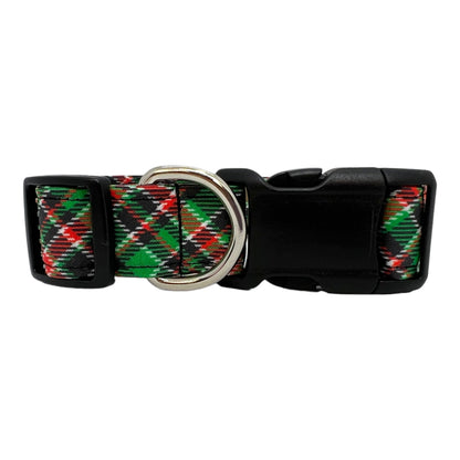 Christmas Tartan Plaid Dog Collar