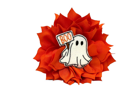 Halloween Ghost Embellished Dog Collar Flower