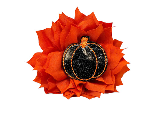 Halloween Pumpkin Embellished Dog Collar Flower