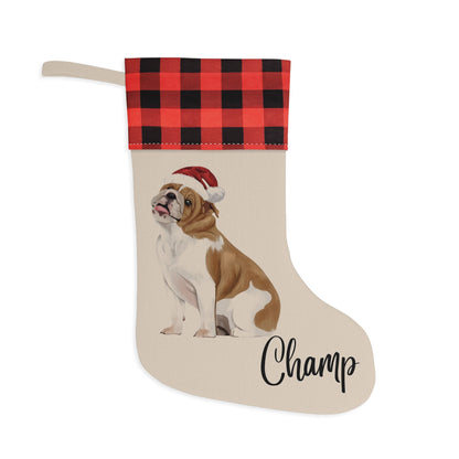 Personalized Bulldog Christmas Stocking