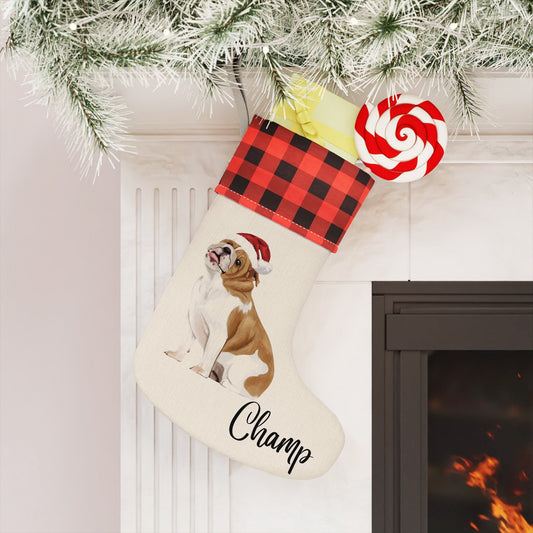 Personalized Bulldog Christmas Stocking