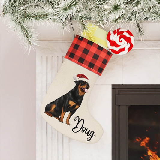 Personalized Rottweiler Dog Christmas Stocking