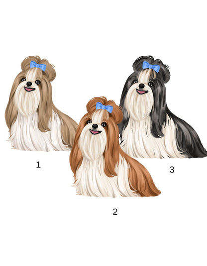Shih Tzu Christmas Stocking, Personalized Shih Tzu Plaid Christmas Stocking, Shih Tzu Stocking, Christmas Shih Tzu, Shih Tzu Stocking
