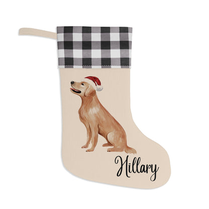 Personalized Golden Retriever Dog Christmas Stocking