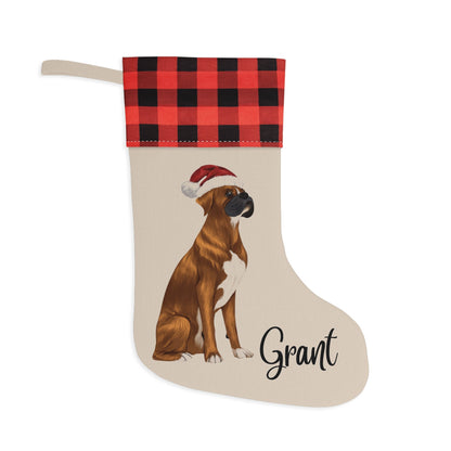 Personalized Boxer Dog Christmas Stocking