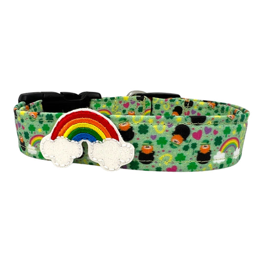 St. Patrick's Day Leprechaun Dog Collar with Embellishment