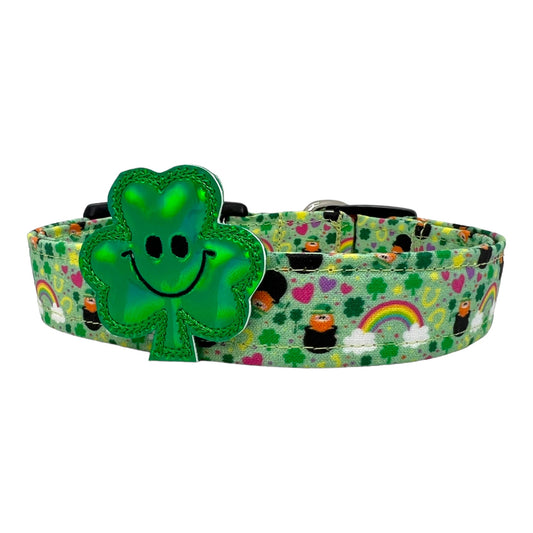 St. Patrick's Day Leprechaun Dog Collar with Embellishment