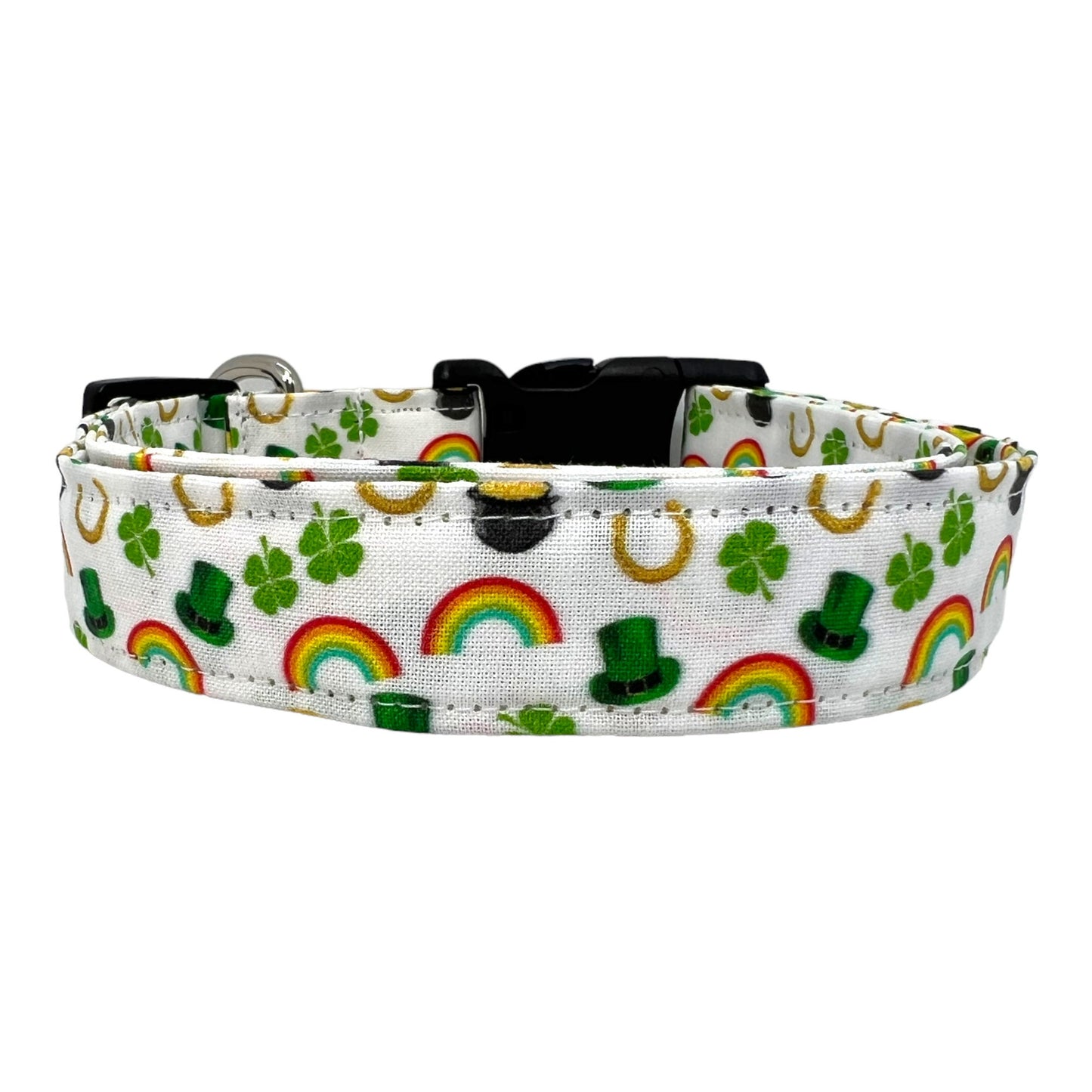 St. Patrick's Day Dog Collar with Shamrock Embellishment