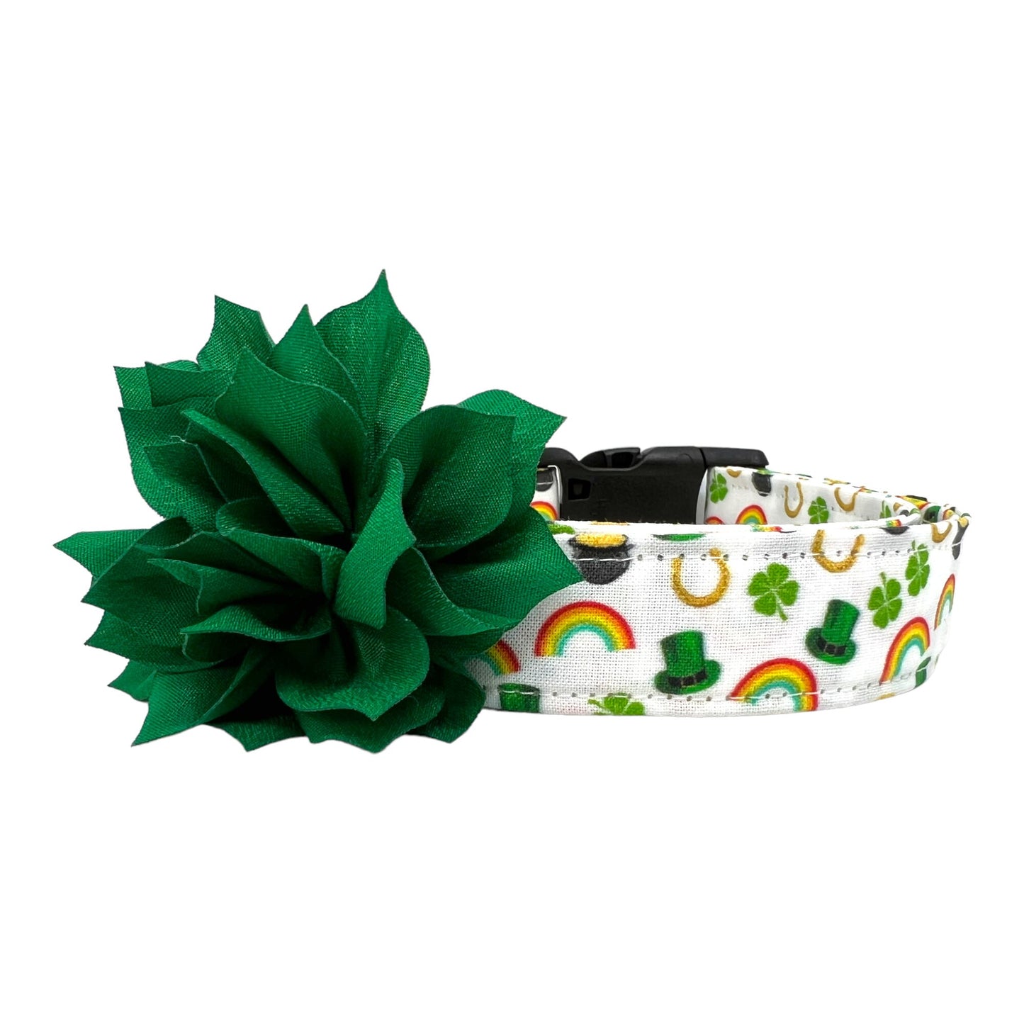 St. Patrick's Day Dog Collar with Flower