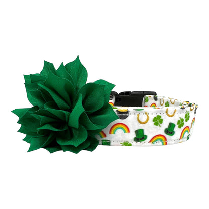 St. Patrick's Day Dog Collar with Flower