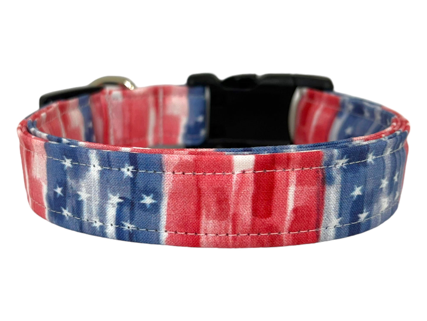 Patriotic Dog Collar, 4th of July Dog Collar, American Flag Dog Collar, Watercolor American Flag Dog Collar, Stars & Stripes Dog Collar