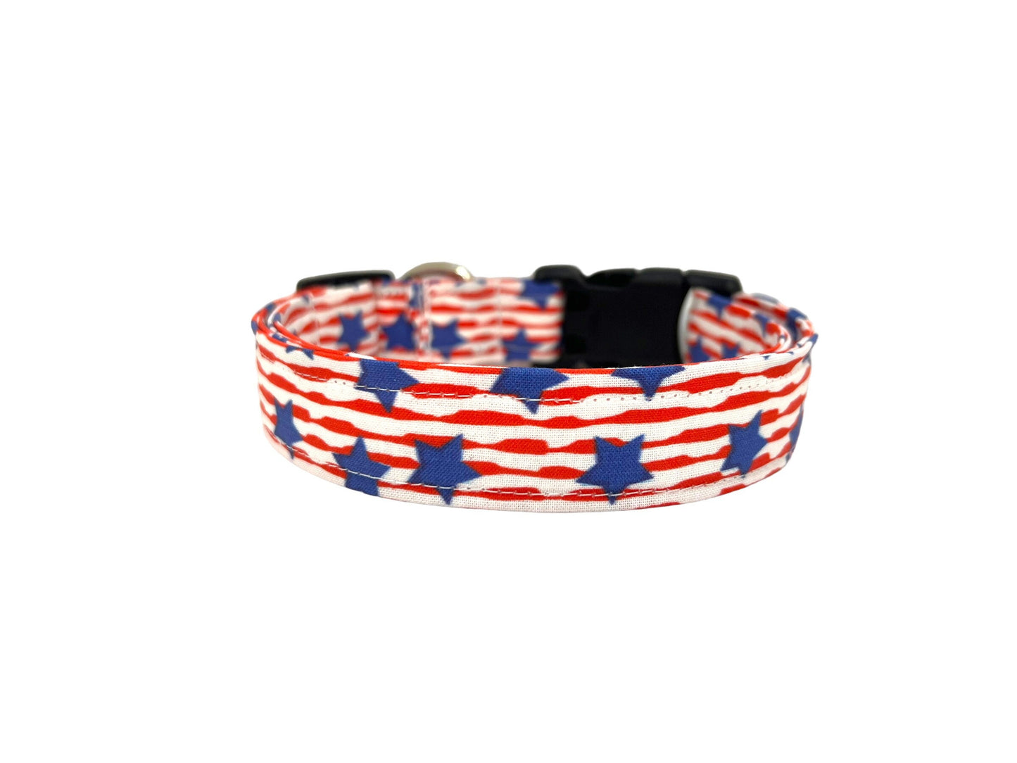 Patriotic Dog Collar, 4th of July Dog Collar, Stars and Stripe Flag Dog Collar, American Flag Dog Collar, Stars & Stripes Dog Collar