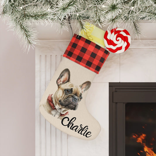 Personalized French Bulldog Christmas Stocking