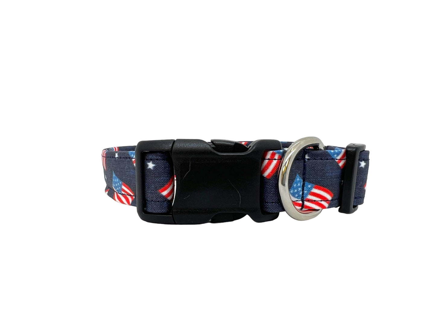 Patriotic American Flag Dog Collar with Embellishment